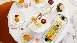 Table set for tea service